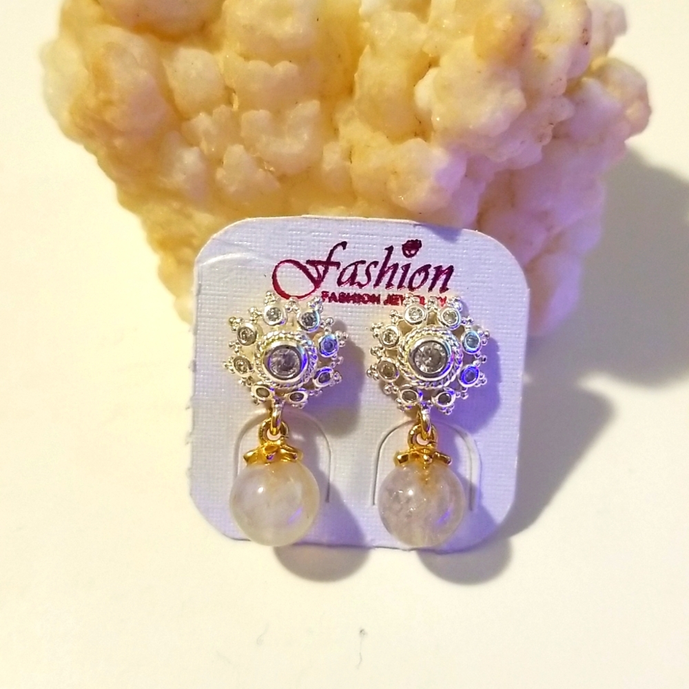 Rutilated Quartz Drop Earrings